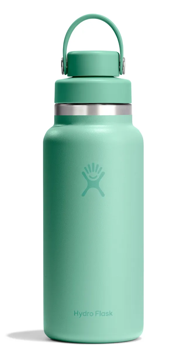 hydro-flask-32-oz-wide-mouth-water-bottle-with-flex-chug-lid-mermaid-green image 1