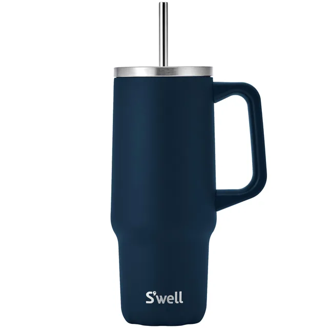 s-well-recycled-stainless-steel-tumbler-xl-with-straw-and-handle-30oz-azurite image 1