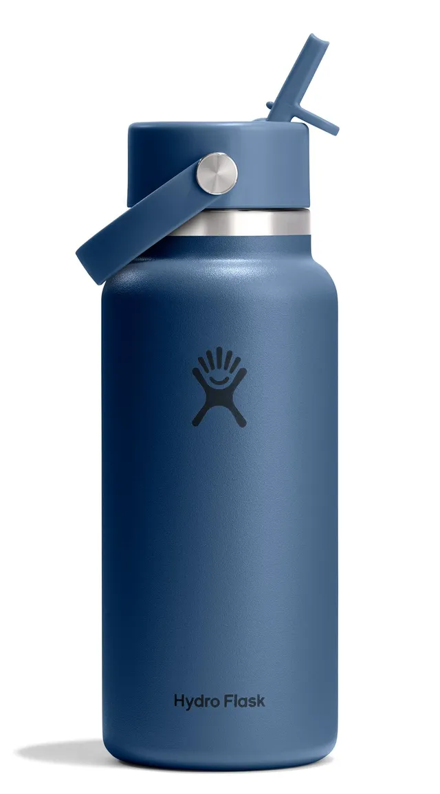 hydro-flask-32-oz-wide-mouth-water-bottle-with-flex-straw-lid-harbor-blue-get-bl image 1