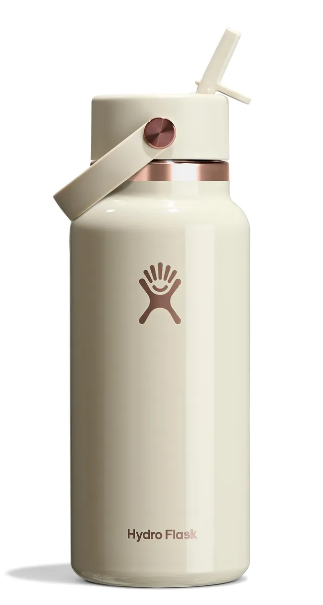 hydro-flask-water-bottle-insulated-stainless-steel-32-oz-wide-mouth-with-flex-st image 1