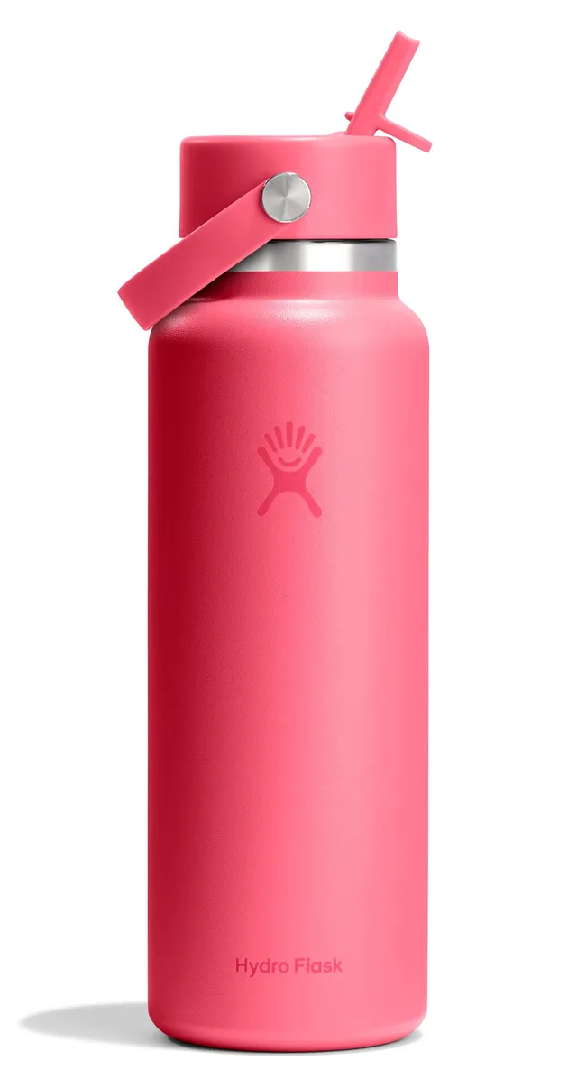 hydro-flask-40-oz-wide-mouth-water-bottle-with-flex-straw-lid-popstar-pink image 1