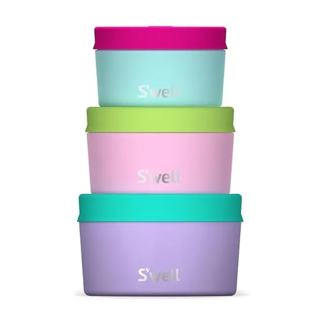 s-well-stainless-steel-food-canister-set-of-three-10oz-16oz-24oz-pastel-paradise image 1