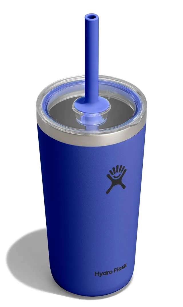 hydro-flask-20-oz-all-around-tumbler-with-clear-straw-lid-capri-blue image 1