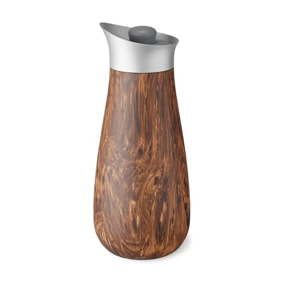 s-well-stainless-steel-carafe-with-silicone-lid-1-5l-teakwood image 1