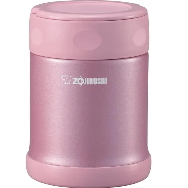 zojirushi-stainless-steel-food-jar-small-pink-vacuum-insulated image 1