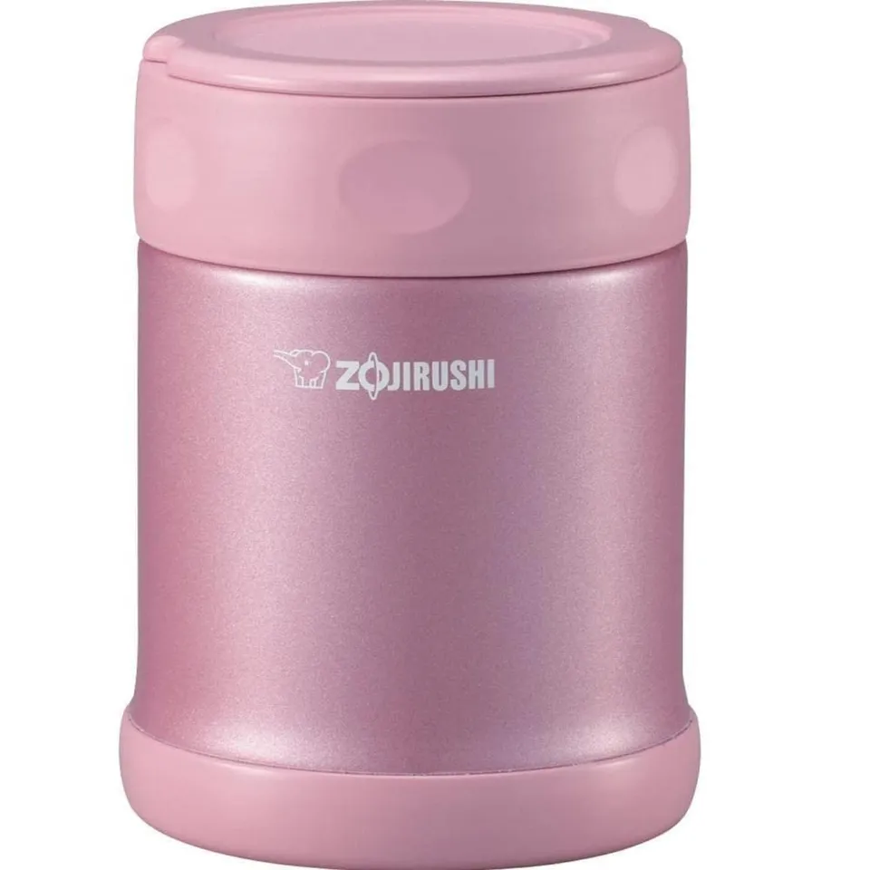 zojirushi-stainless-steel-food-jar-small-pink-vacuum-insulated image 1