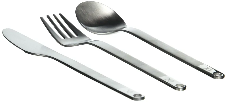 hydro-flask-flatware-set-stainless-steel-spork-serrated-knife-with-lanyard image 1