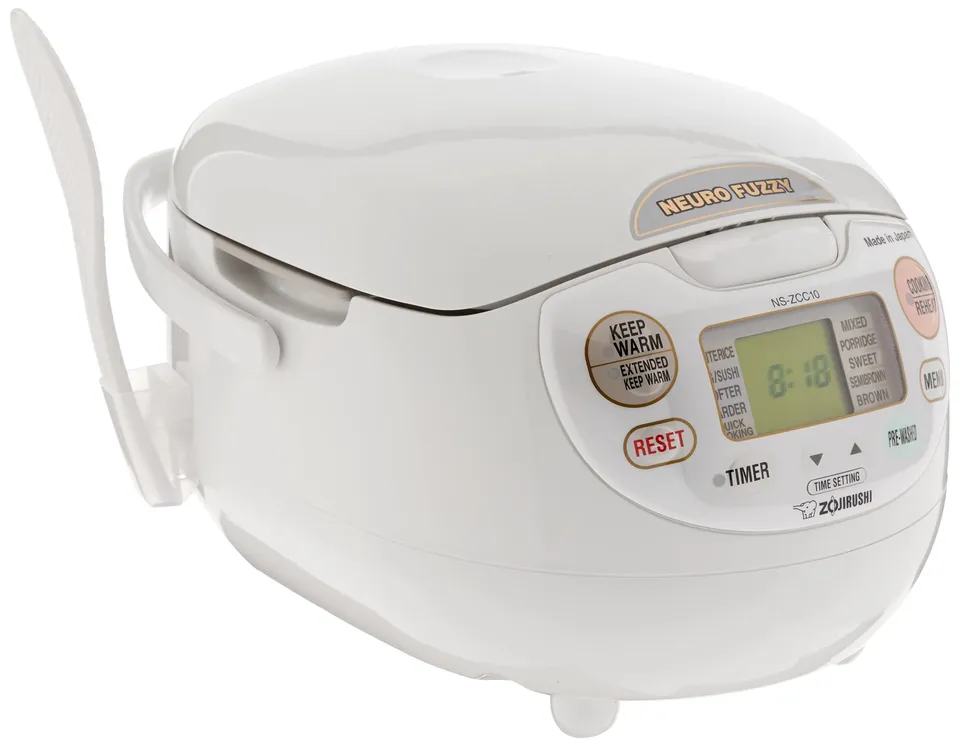 zojirushi-ns-zcc10-neuro-fuzzy-rice-cooker-warmer-5-5-cup-white image 1