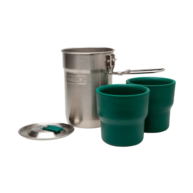 stanley-1913-adventure-nesting-two-cup-cookset-stainless-steel-camping-cook-kit image 1