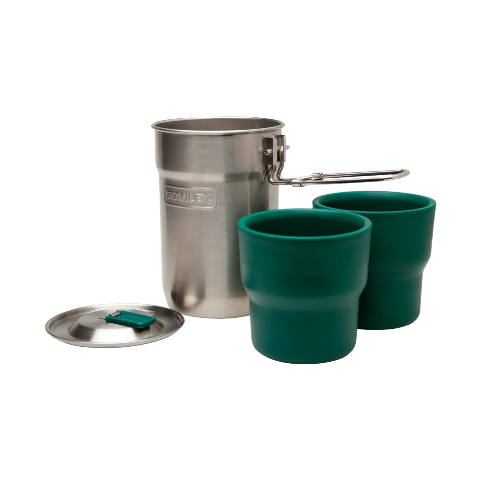 stanley-1913-adventure-nesting-two-cup-cookset-stainless-steel-camping-cook-kit image 1