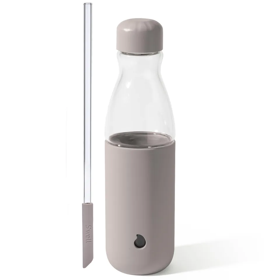 s-well-glass-original-water-bottle-with-straw-18oz-lunar-grey-borosilicate-glass image 1