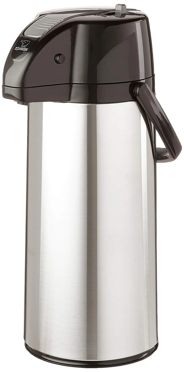 zojirushi-premier-air-pot-beverage-dispenser-2-2-liters-stainless-steel-made-in- image 1