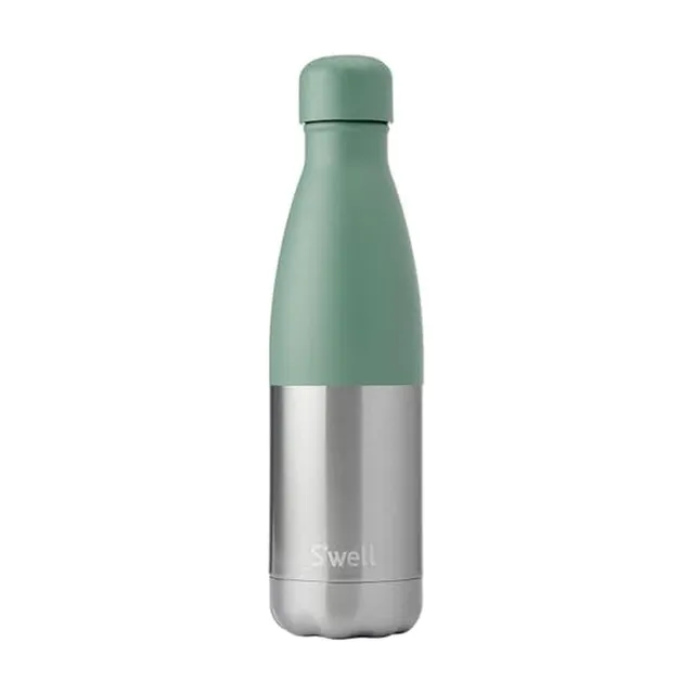s-well-stainless-steel-water-bottle-17oz-matcha-silver-lining image 1