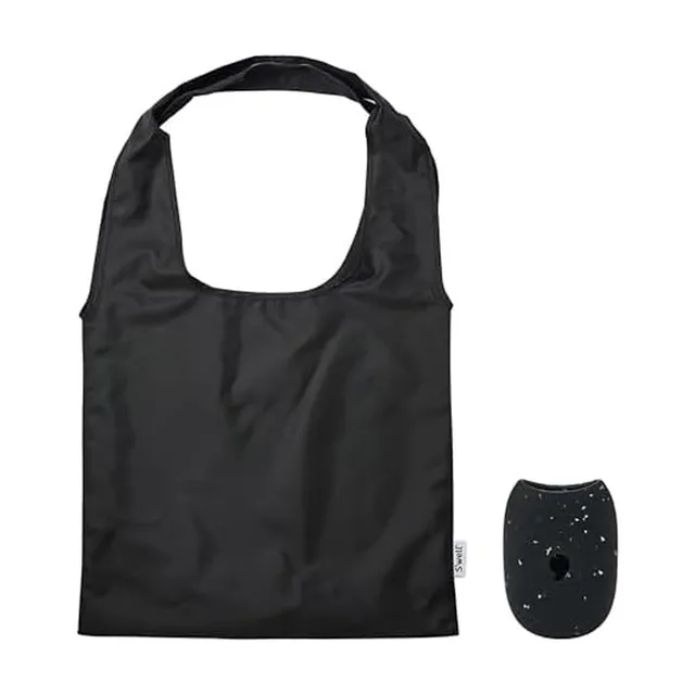 s-well-droplet-tote-onyx-speckle-reusable-and-packable-tote-bag-with-silicone-ca image 1
