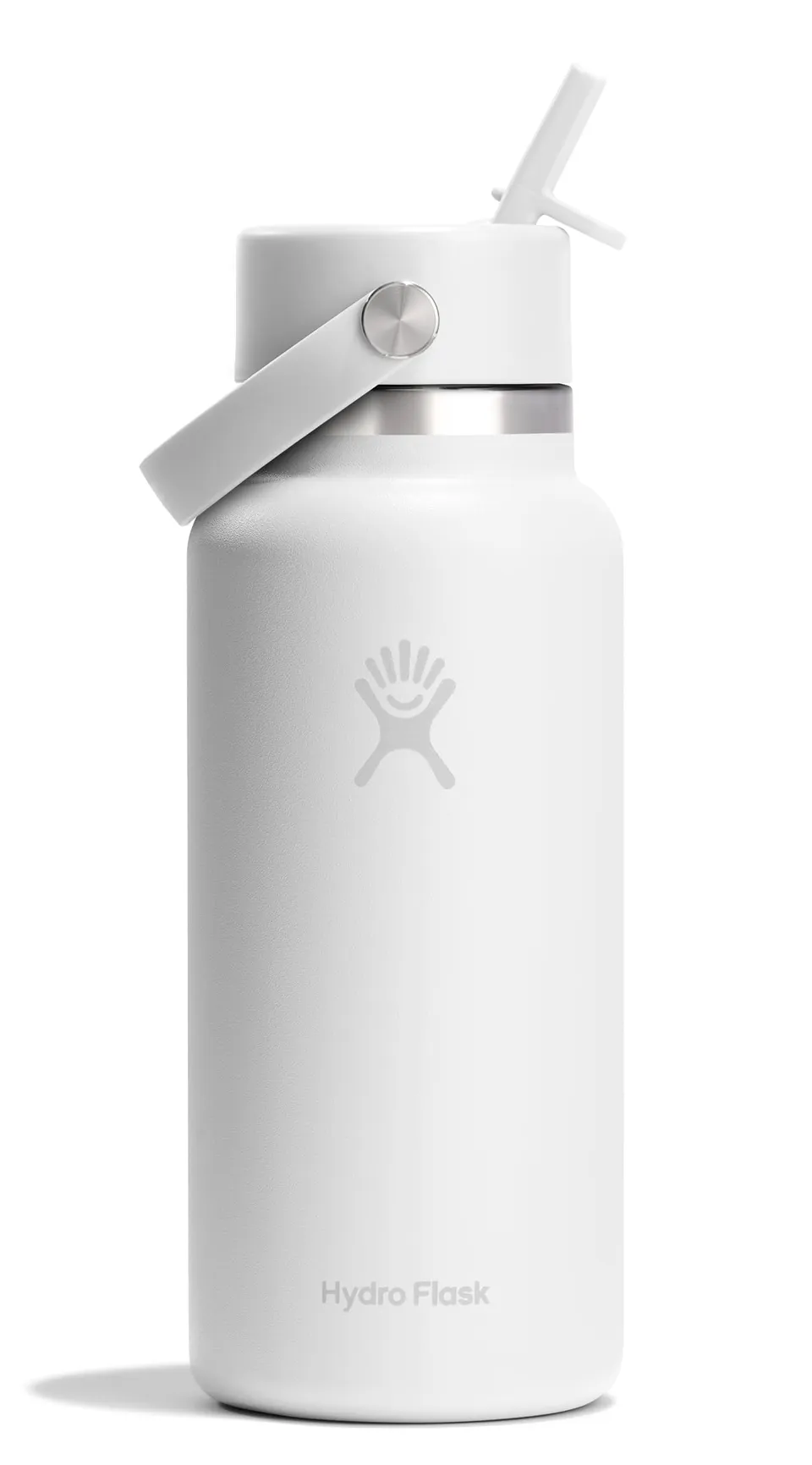 hydro-flask-32-oz-wide-mouth-water-bottle-with-flex-straw-lid-tonal-white image 1