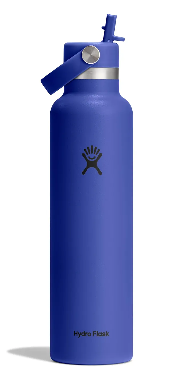hydro-flask-24-oz-standard-mouth-water-bottle-with-flex-straw-cap-capri-blue-ins image 1
