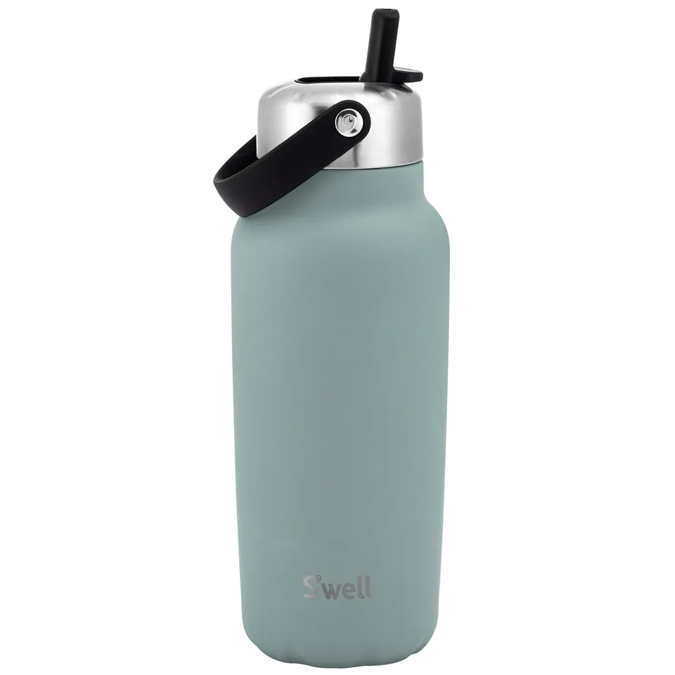 s-well-explorer-32oz-recycled-stainless-steel-bottle-with-flip-straw-lid-eucalyp image 1