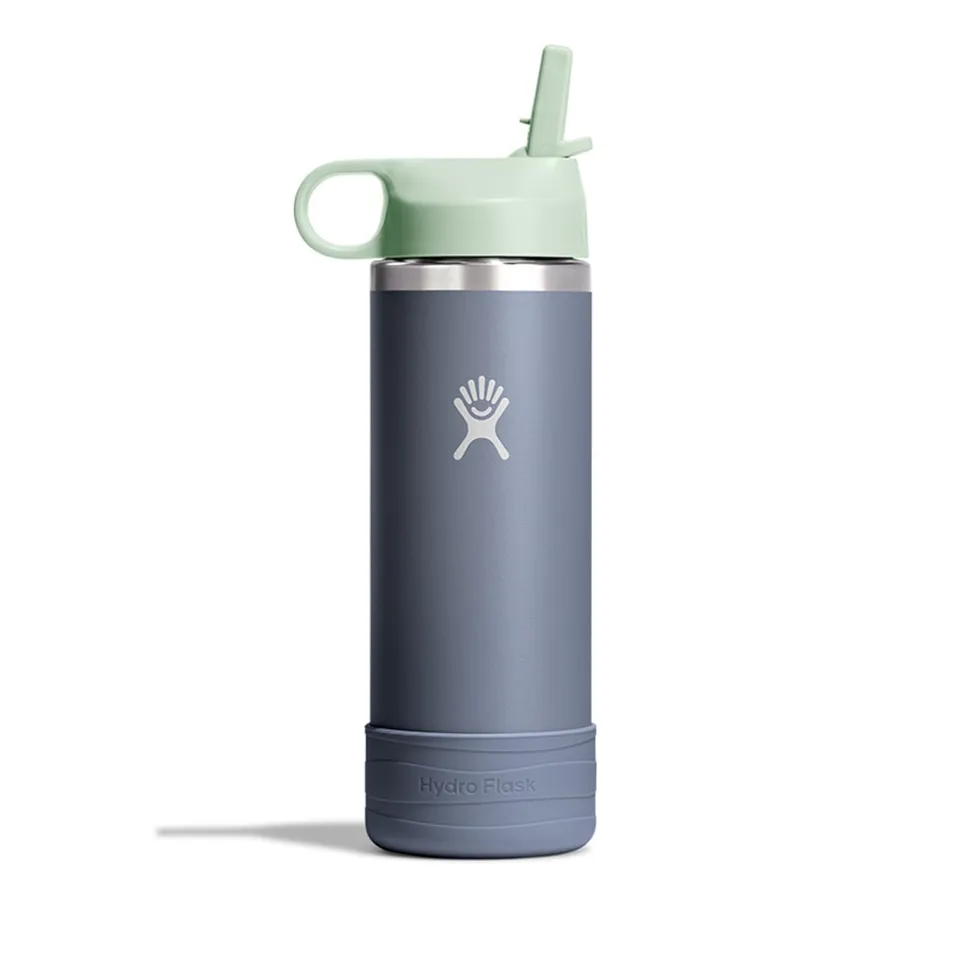 hydro-flask-kids-water-bottle-18-oz-insulated-stainless-steel-with-straw-cap-koa image 1