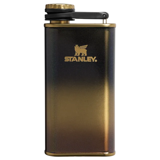 stanley-1913-the-easy-fill-flask-8-oz-limited-edition-black-honey-with-gold-glit image 1