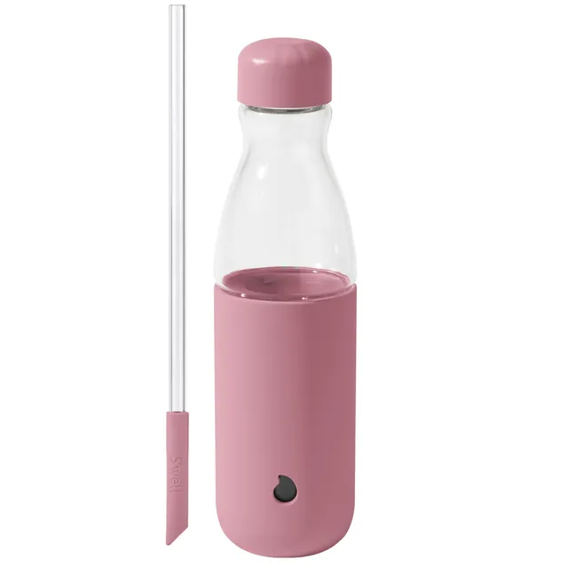 s-well-glass-original-18-oz-water-bottle-with-collapsible-glass-straw-dusty-pink image 1