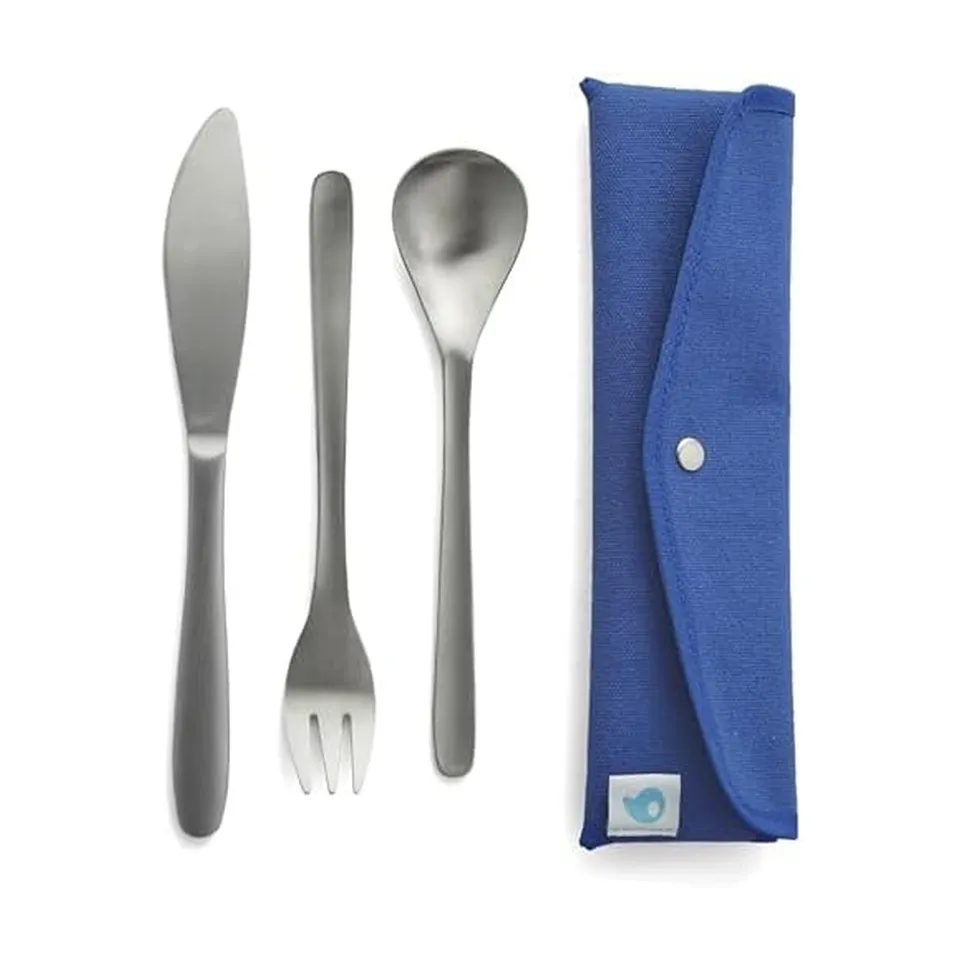 s-well-stainless-steel-cutlery-set-fork-spoon-knife-with-pouch image 1