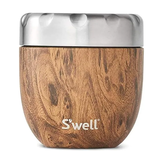 s-well-eats-stainless-steel-bowl-16oz-teakwood image 1