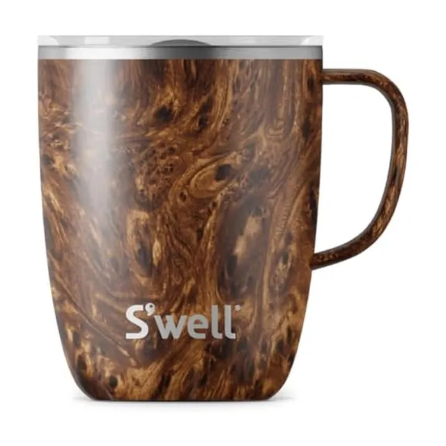 s-well-12oz-stainless-steel-mug-with-handle-teakwood image 1