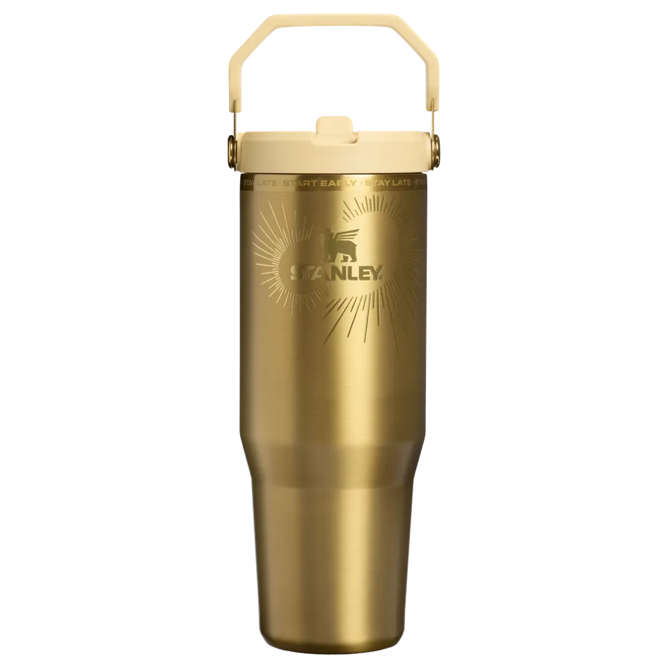 stanley-1913-messi-x-stanley-iceflow-flip-straw-tumbler-30-oz-gold-finish-insula image 1