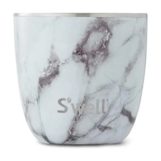 s-well-stainless-steel-tumbler-10-fl-oz-white-marble-triple-layer-vacuum-insulat image 1