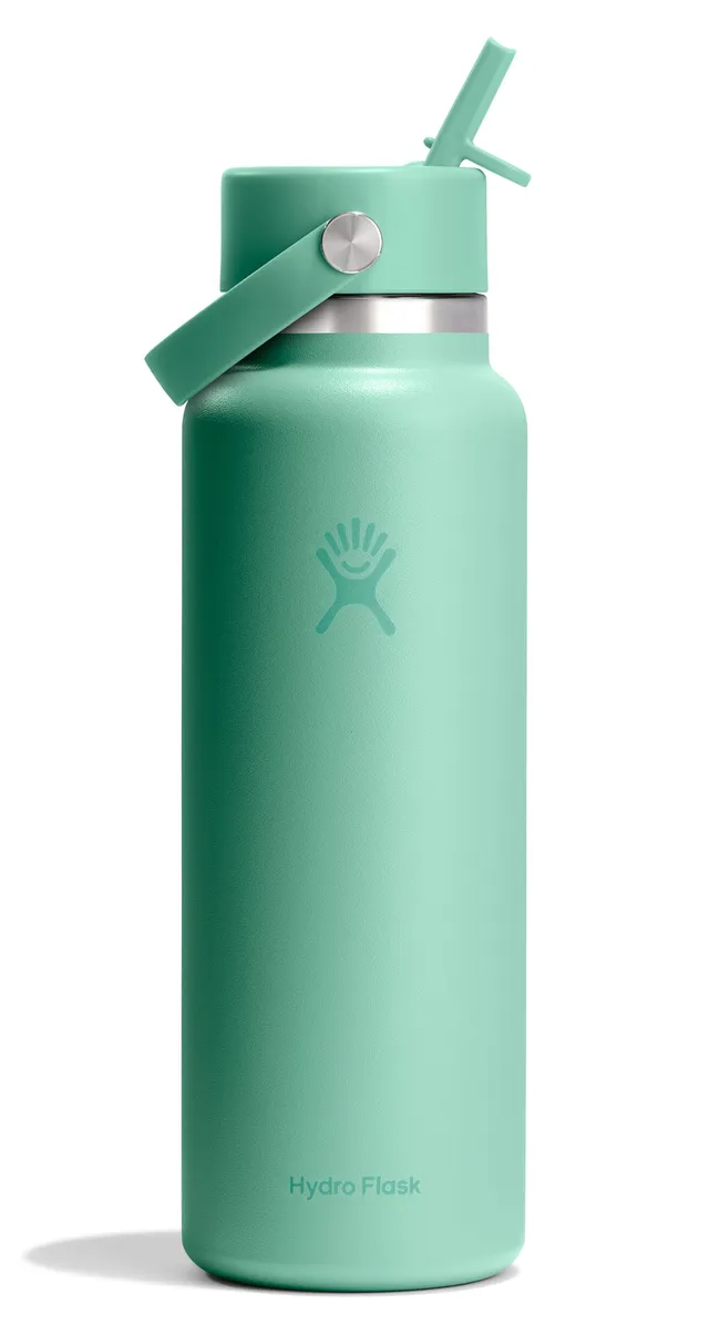 hydro-flask-40-oz-wide-mouth-water-bottle-with-flex-straw-lid-mermaid-green image 1