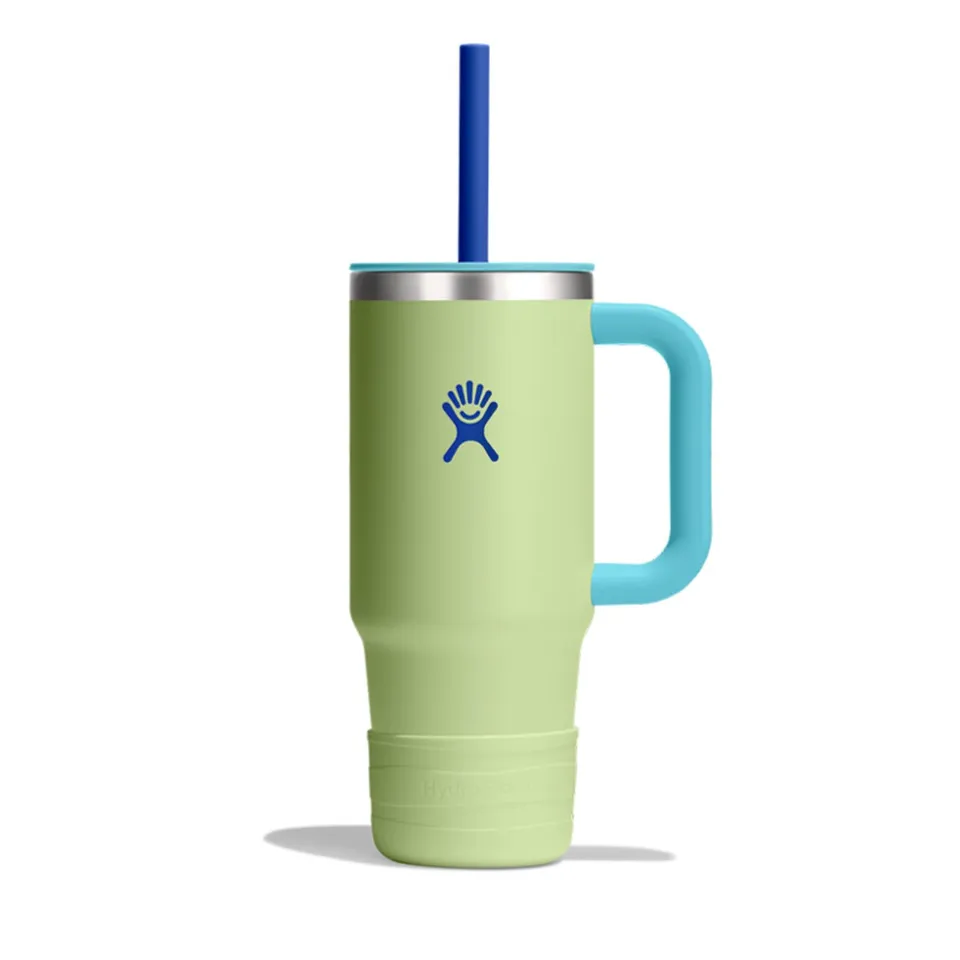 hydro-flask-kids-24-oz-travel-tumbler-with-handle-lid-and-straw-seedling-green image 1