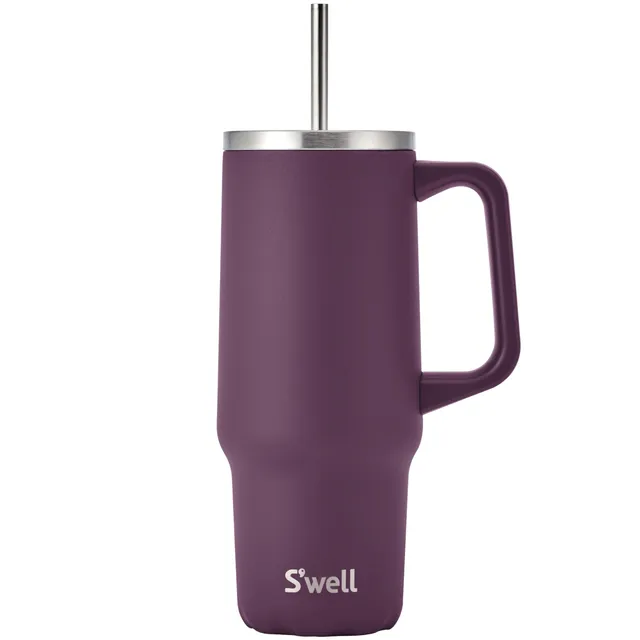 s-well-recycled-stainless-steel-tumbler-xl-30oz-with-straw-and-handle-plum image 1