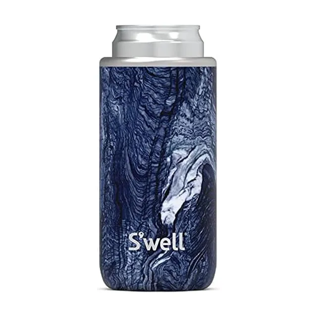 s-well-stainless-steel-chiller-slim-azurite-marble-fits-12-oz-cans-and-slim-bott image 1