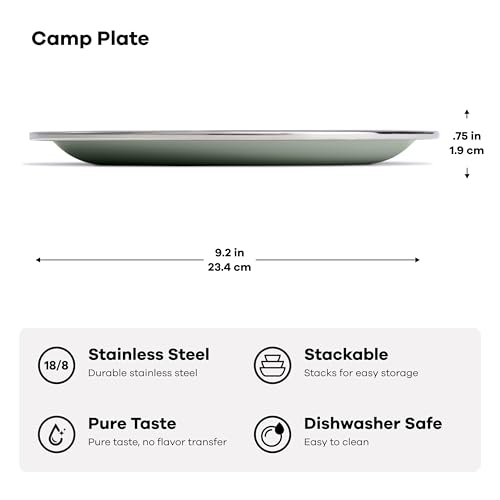 hydro-flask-outdoor-kitchen-plate-stainless-steel-reusable-plate-agave-green image 6