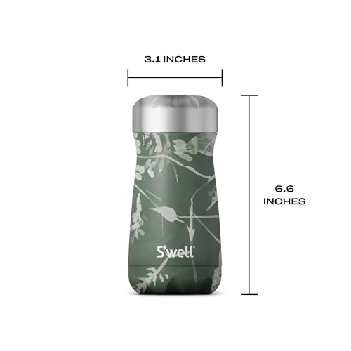 s-well-stainless-steel-traveler-12oz-green-foliage-triple-layered-vacuum-insulat image 8