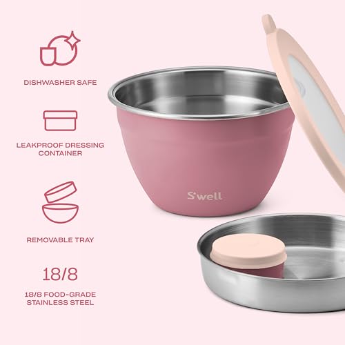 s-well-stainless-steel-salad-bowl-kit-64oz-dusty-pink-with-mini-canister-and-rem image 6