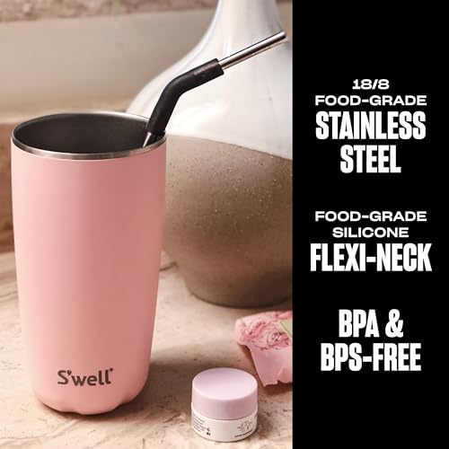 s-well-stainless-steel-straw-set-4-straws-with-flexi-neck-and-cleaning-brush-bpa image 8