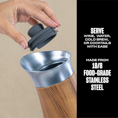 s-well-stainless-steel-carafe-with-silicone-lid-1-5l-teakwood image 7