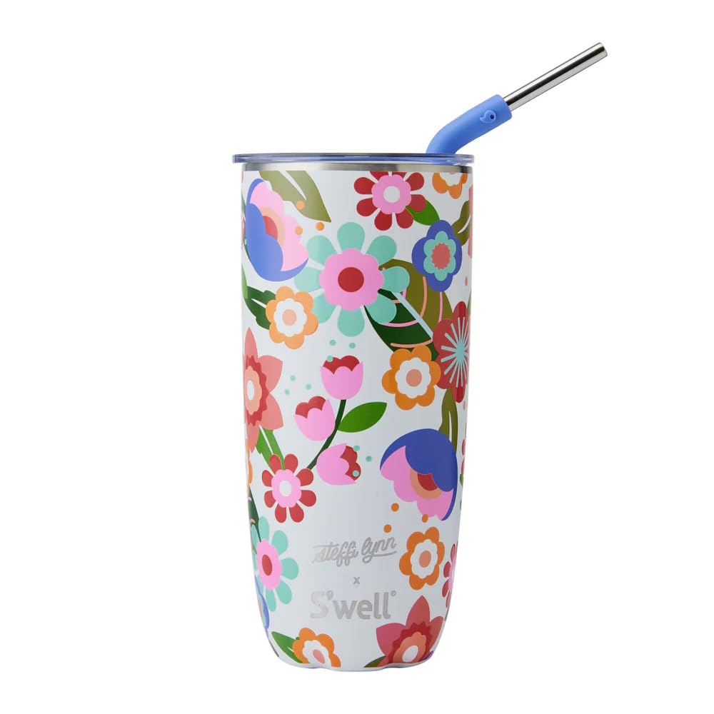 s-well-x-steffi-lynn-stainless-steel-tumbler-with-straw-700ml-artist-collab image 3