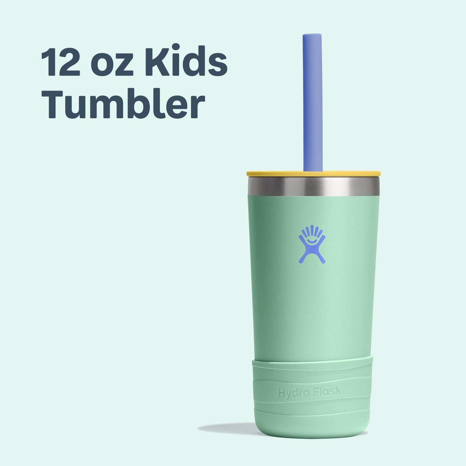 hydro-flask-kids-12-oz-tumbler-with-lid-and-straw-mermaid-green-insulated-stainl image 8