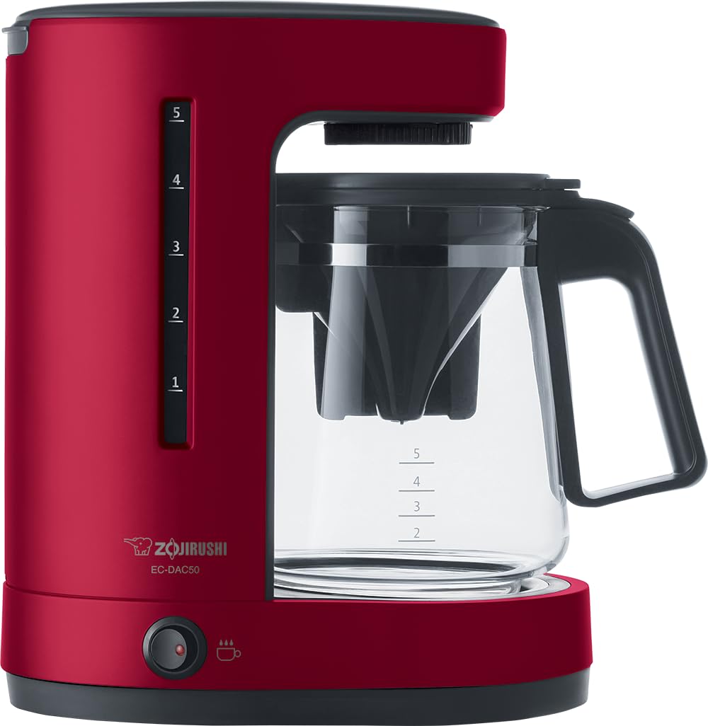 zojirushi-ec-dac50ra-zutto-coffee-maker-5-cups-red-pfas-free image 1