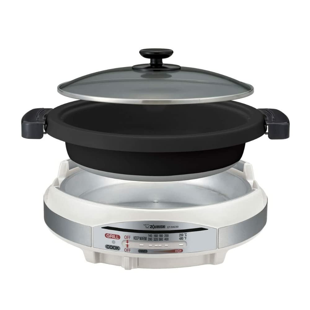 zojirushi-ep-rac50-gourmet-d-expert-1350-watt-electric-skillet-with-two-plates-a image 2