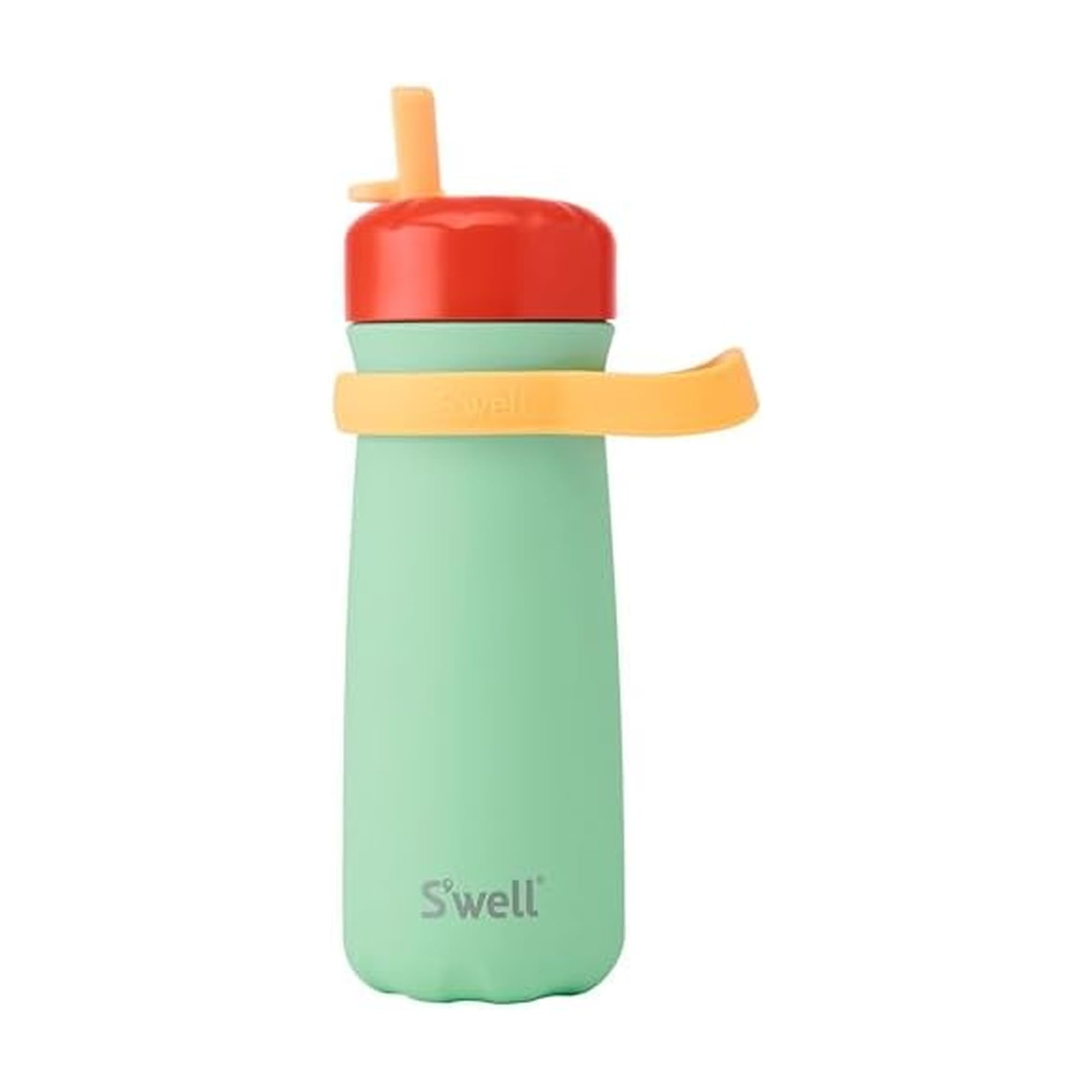 s-well-kids-traveler-16oz-stainless-steel-water-bottle-with-flip-straw-lid-sprin image 1