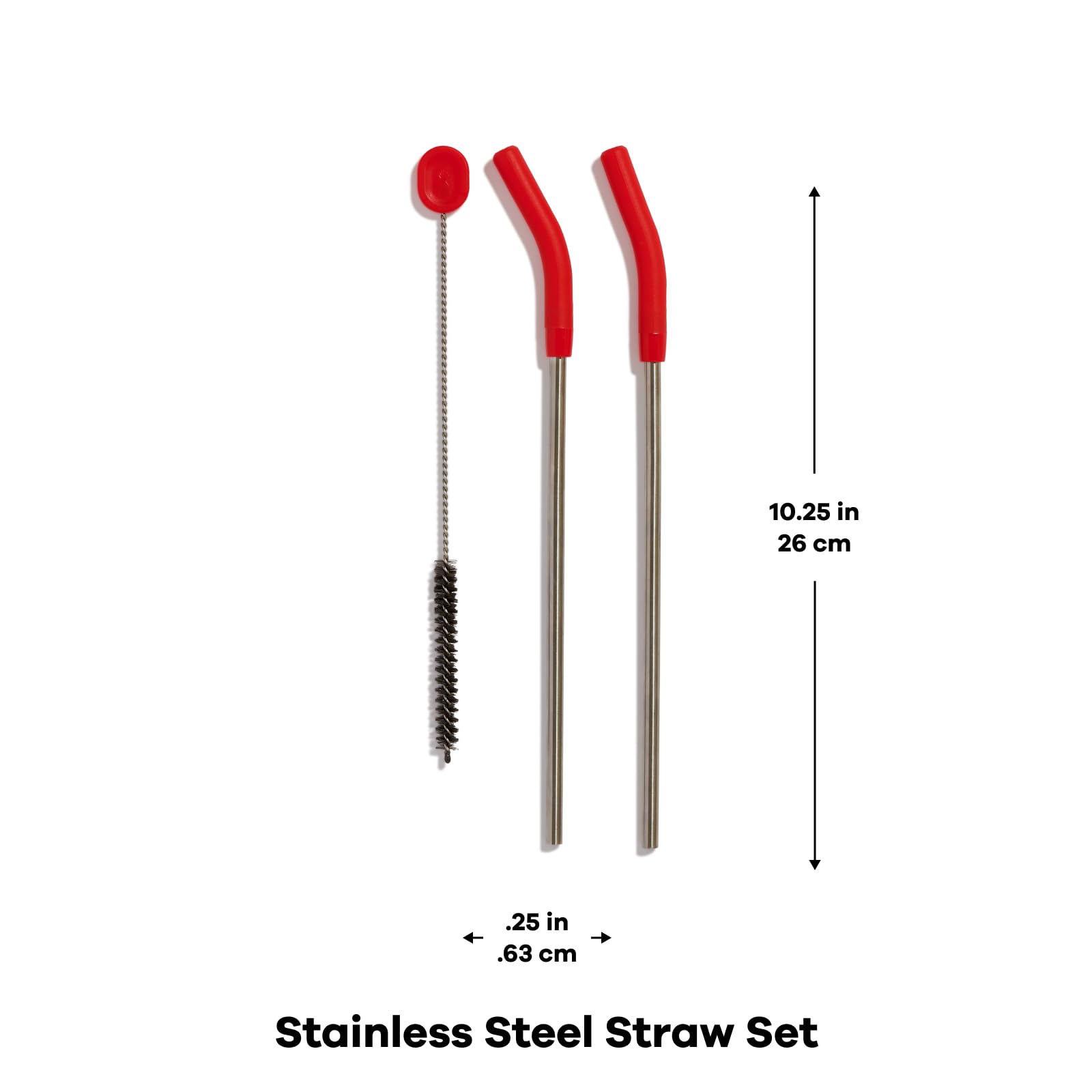 hydro-flask-stainless-steel-straw-set-collapsible-with-cleaning-brush-goji-red image 6
