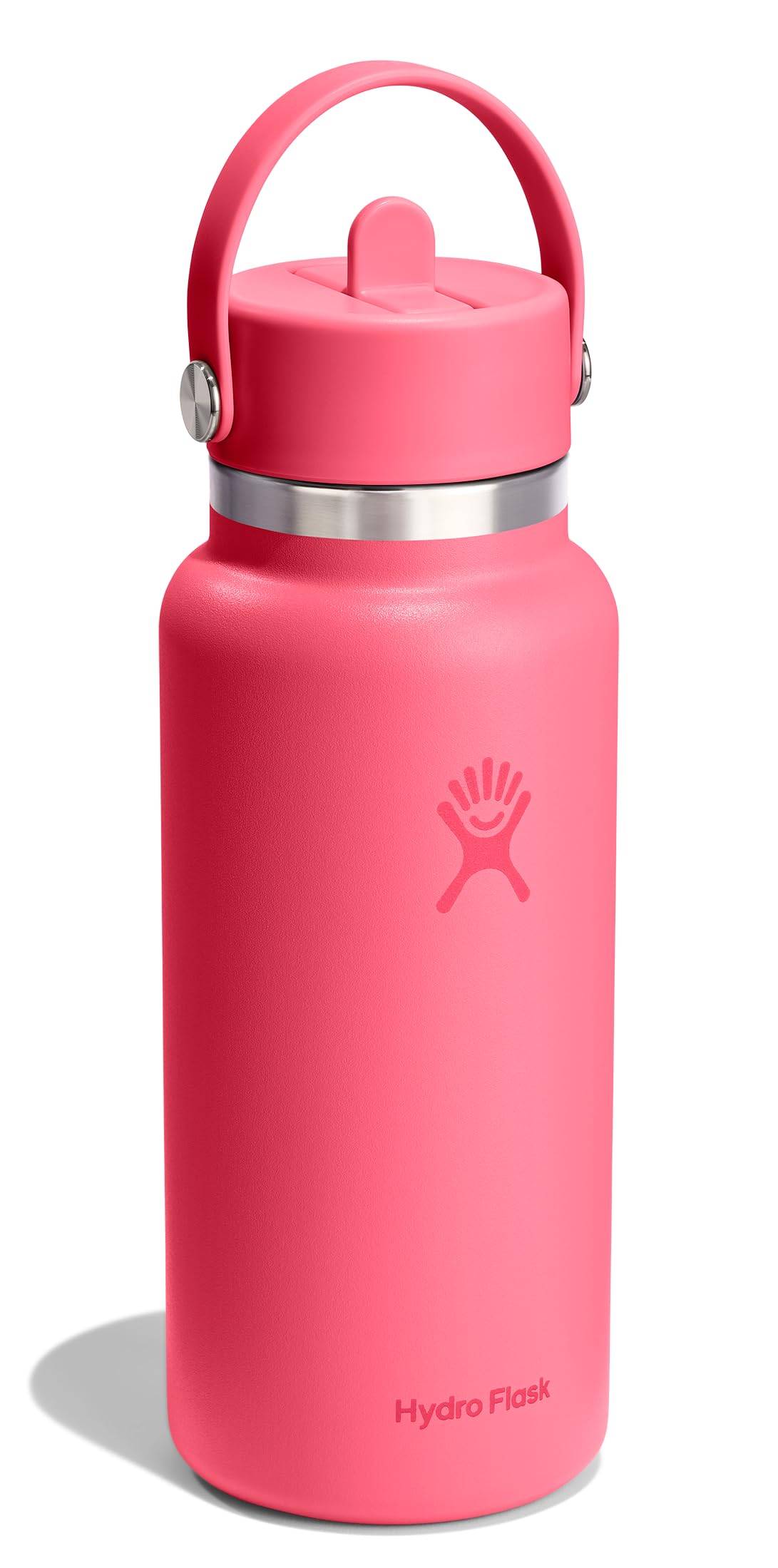 hydro-flask-32-oz-wide-mouth-water-bottle-with-flex-straw-lid-popstar-pink image 2