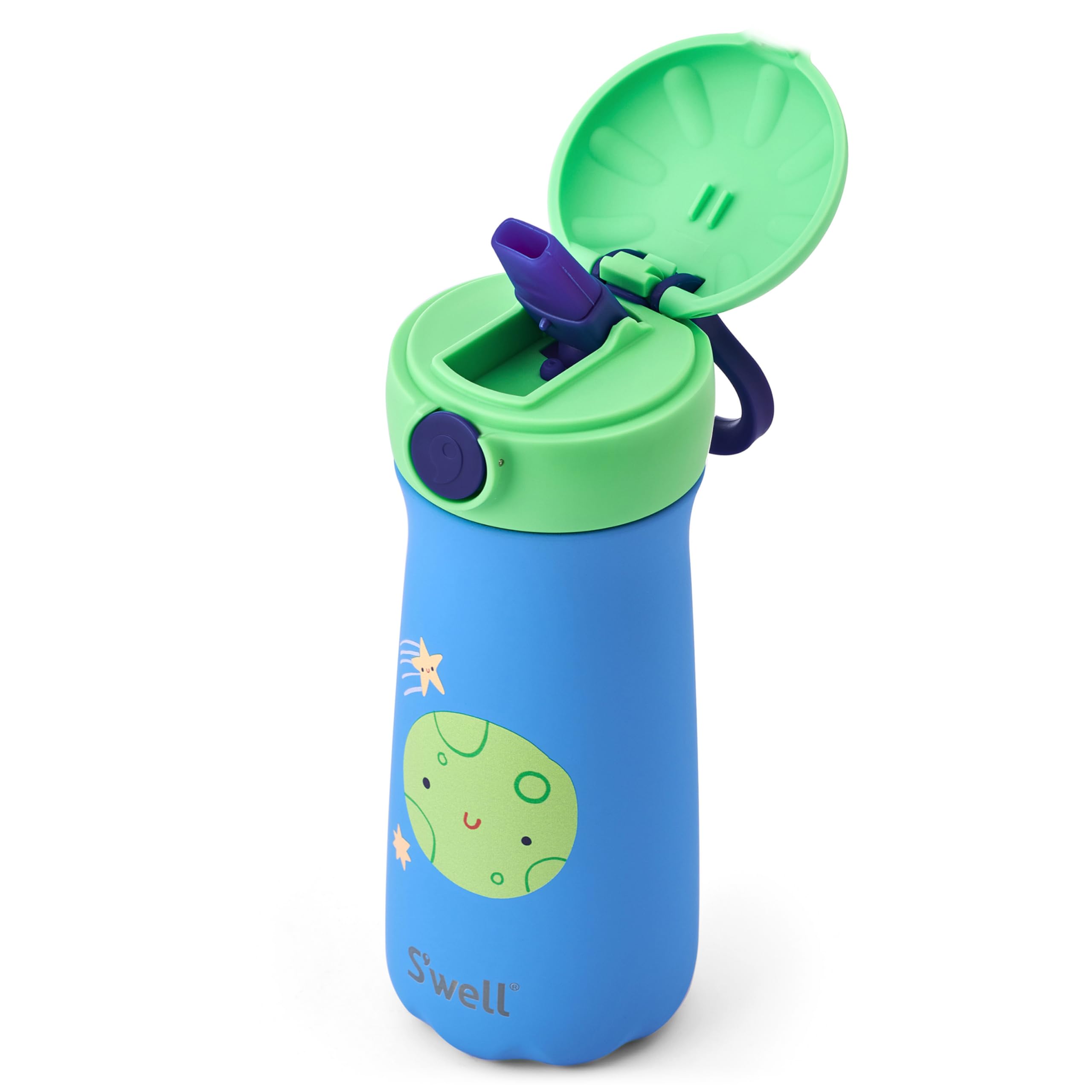 s-well-kids-pop-top-traveler-14oz-over-the-moon-leakproof-insulated-straw-bottle image 1
