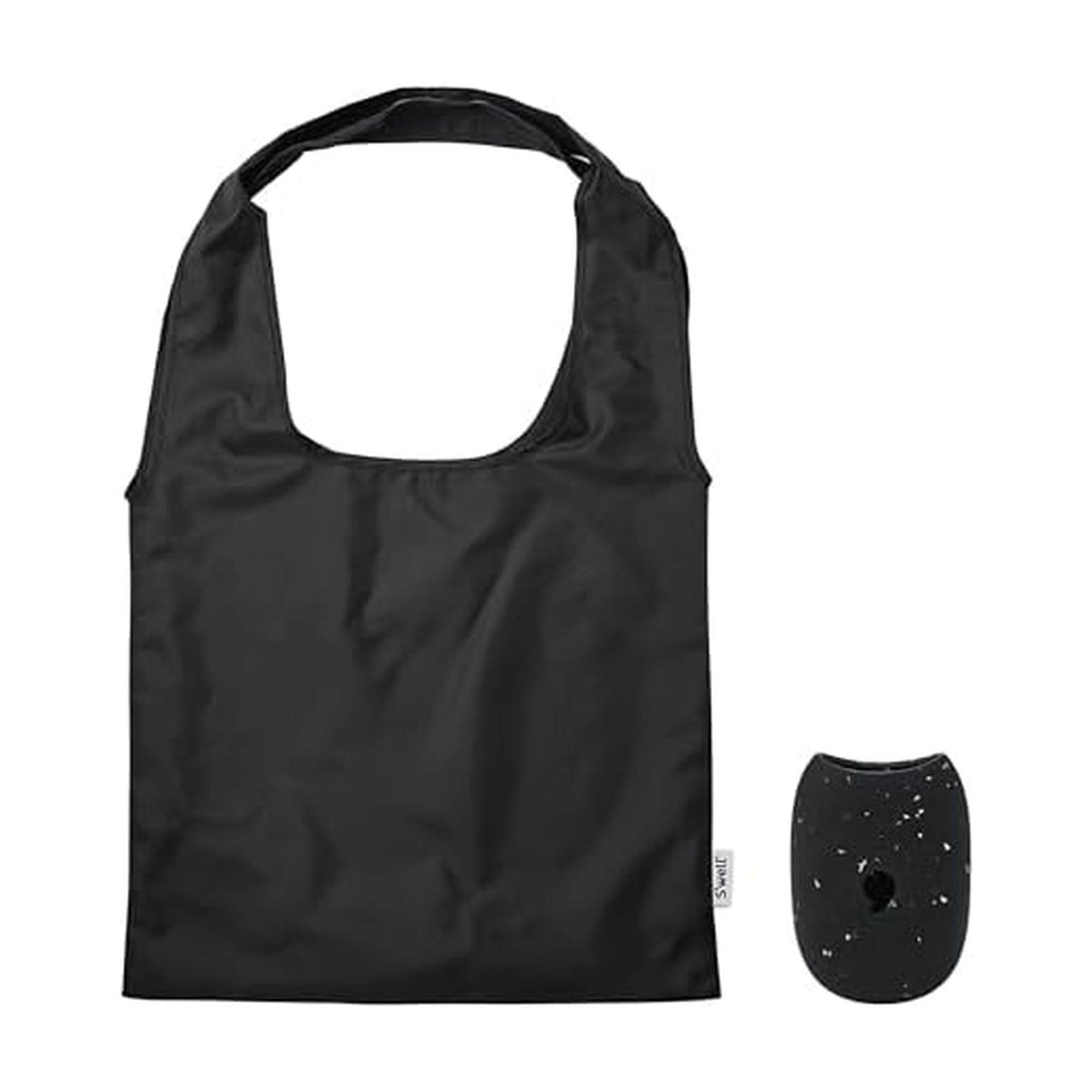 s-well-droplet-tote-onyx-speckle-reusable-and-packable-tote-bag-with-silicone-ca image 1