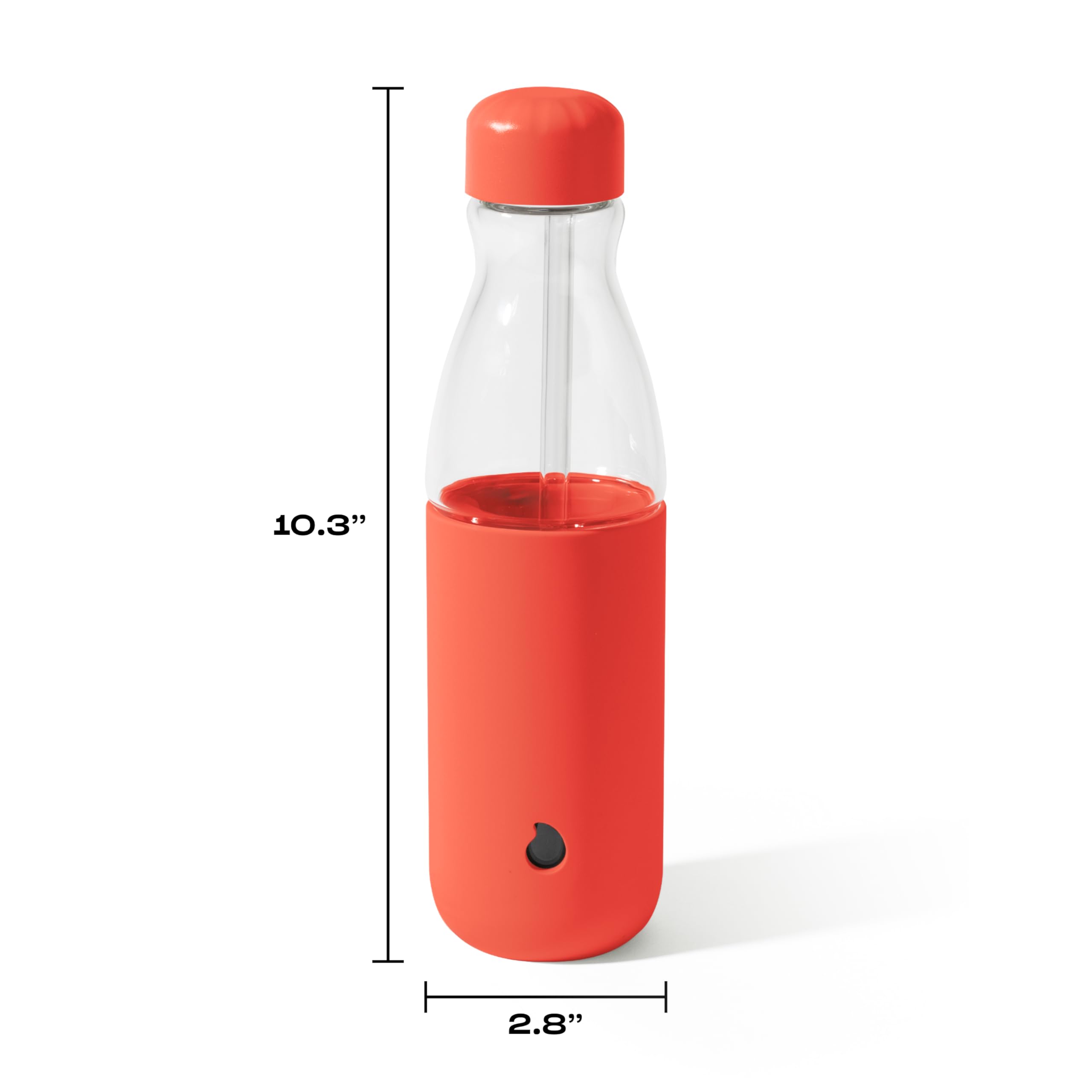 s-well-glass-original-water-bottle-with-straw-18oz-radiant-coral-borosilicate-gl image 5