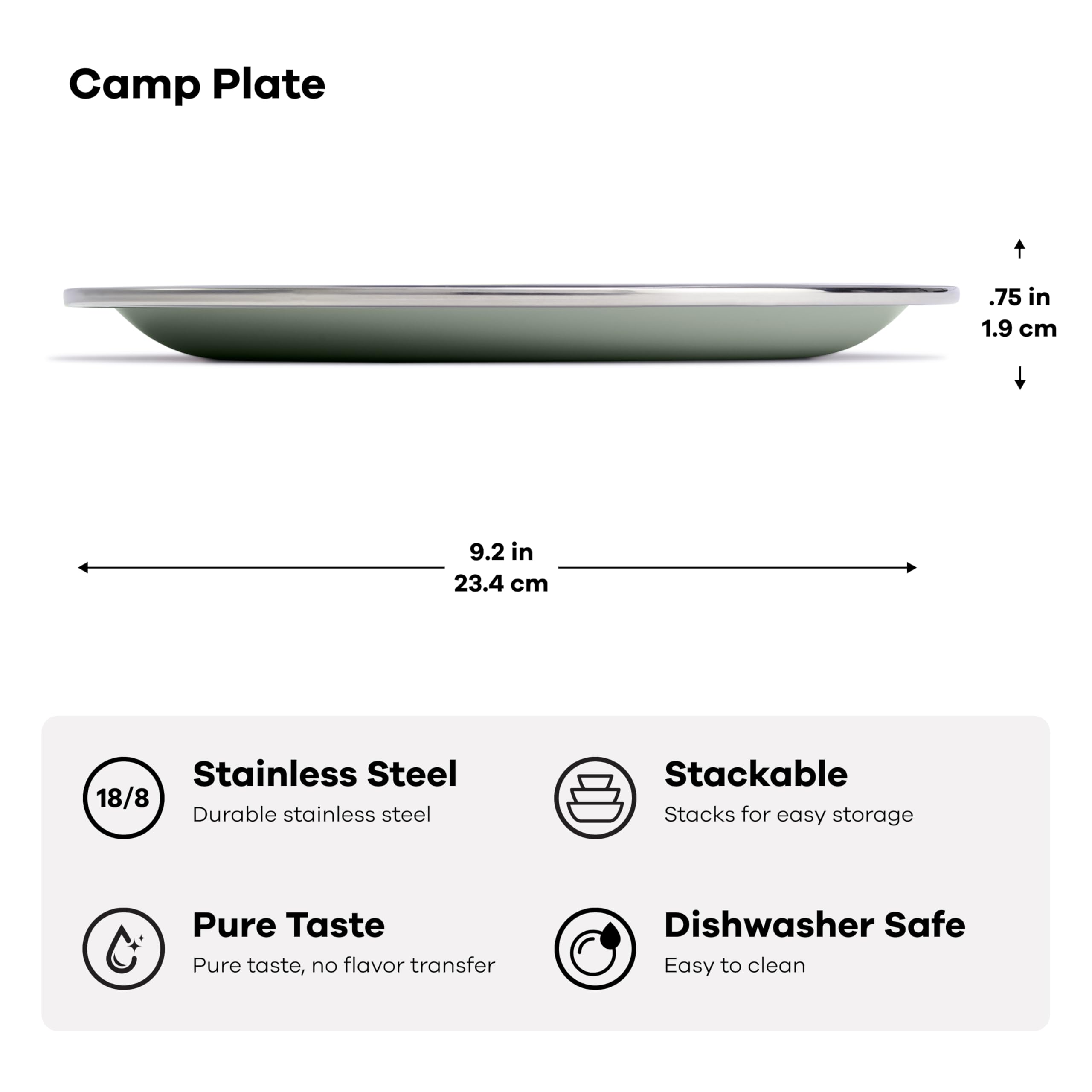 hydro-flask-outdoor-kitchen-plate-stainless-steel-reusable-plate-agave-green image 3