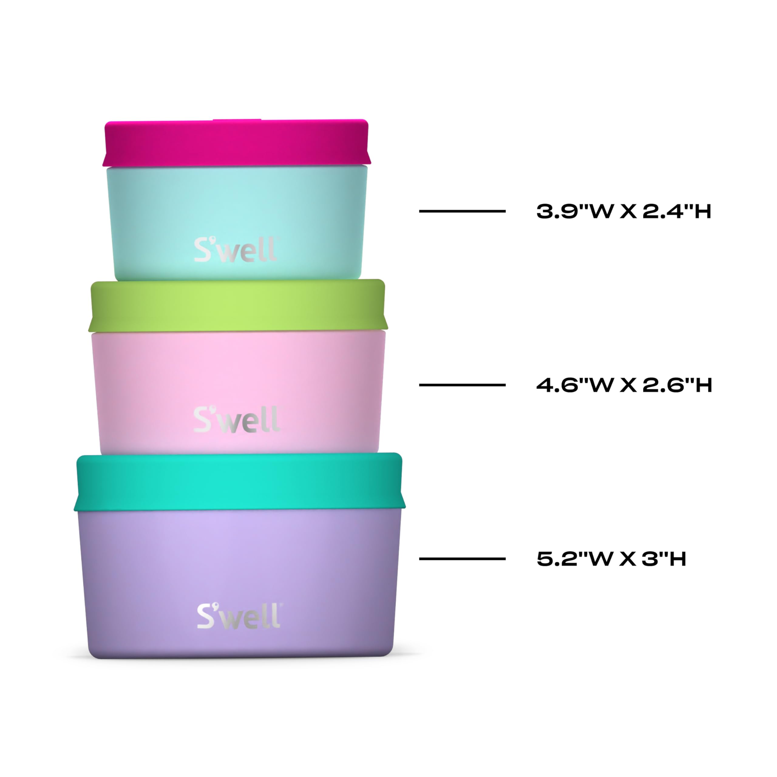 s-well-stainless-steel-food-canister-set-of-three-10oz-16oz-24oz-pastel-paradise image 4
